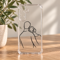 Telefoonhoesje met zwarte lijntekening "Samen"